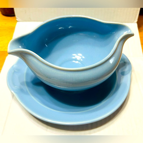 LuRay Other - Lu-Ray pastels gravy boat with attached saucer.  Beautiful blue color.